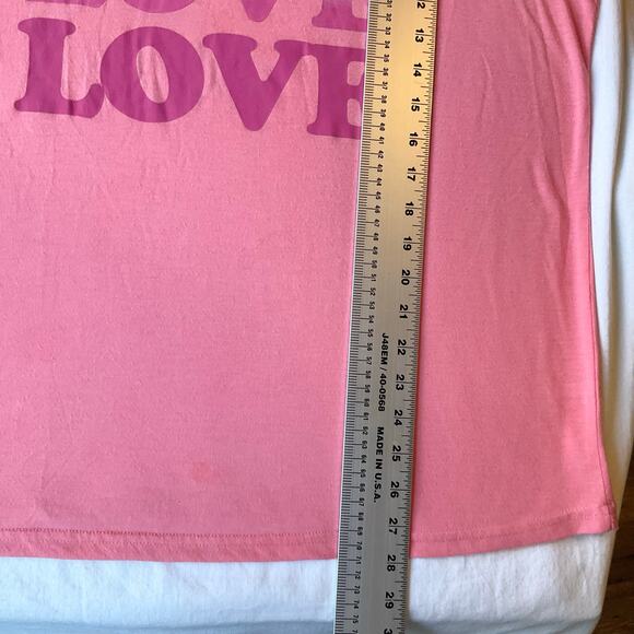 Bobbie Brooks Women Sleepwear Top size 1X Short Sleeve Stretchy Love Peach Pink - Picture 4 of 9